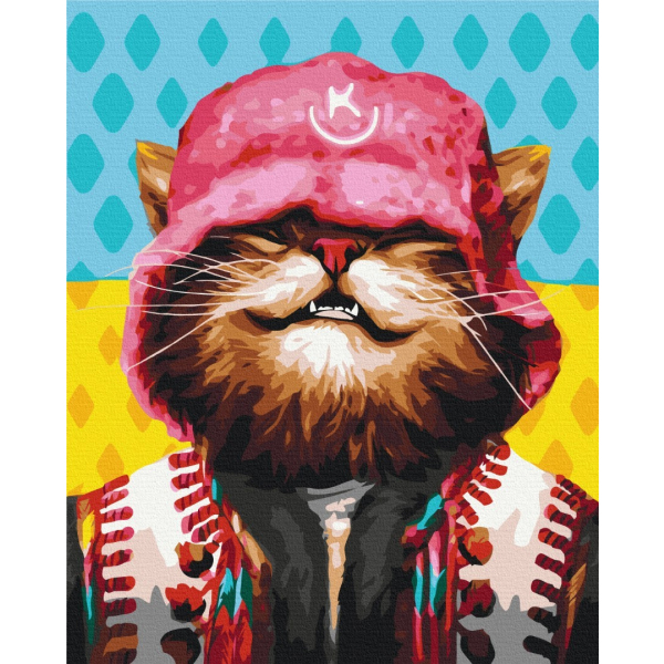 Картина по номерам Тварини, птахи та риби - Котик Kalush ©Маріанна Пащук