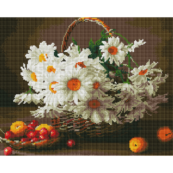 Алмазна мозаїка 40х50 - Польові ромашки