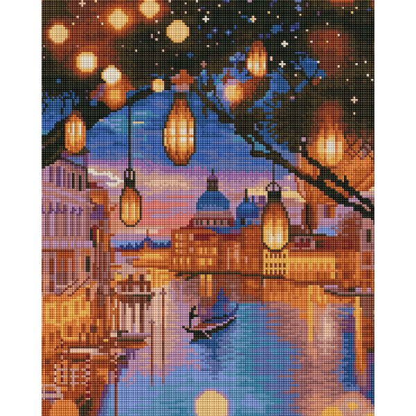 Алмазна мозаїка 40х50 - Нічні вогні Венеції
