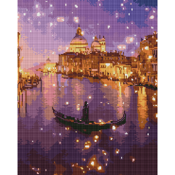 Алмазна мозаїка 40х50 - Нічне мерехтіння Венеції