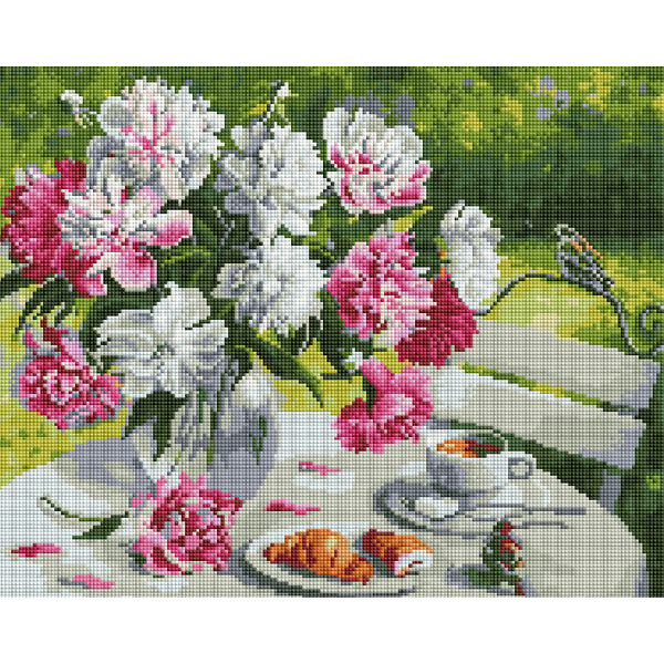 Алмазна мозаїка 40х50 - Сніданок з піонами