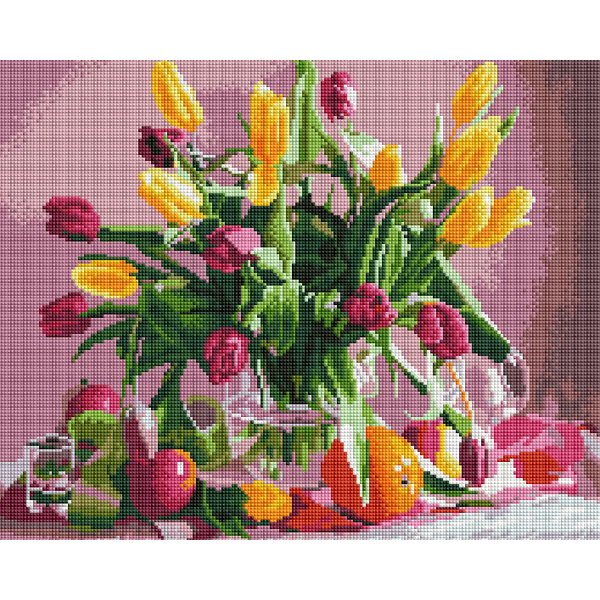 Алмазна мозаїка 40х50 - Березневі тюльпани