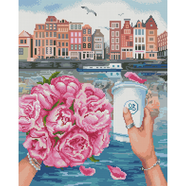 Алмазна мозаїка 40х50 - Американо з Амстрдамом