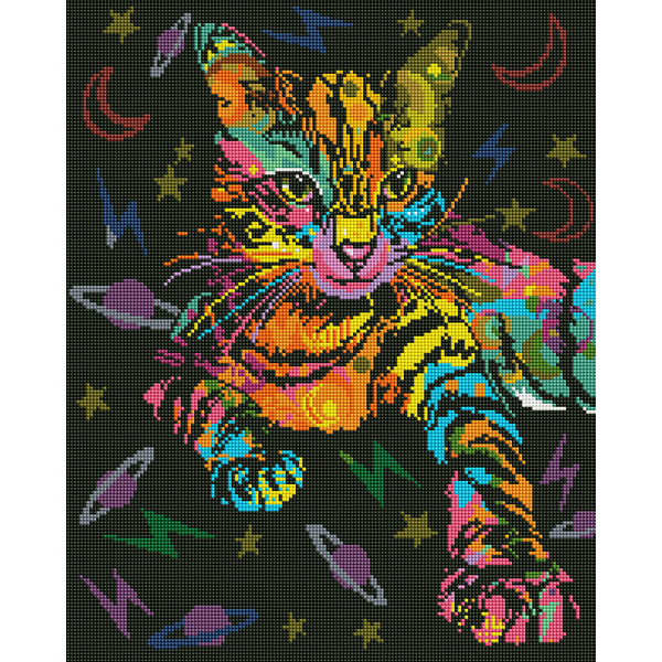 Алмазна мозаїка 40х50 - Космічний кіт
