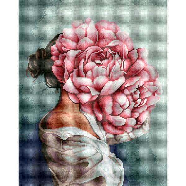 Алмазна мозаїка 40х50 - Загадка піонів