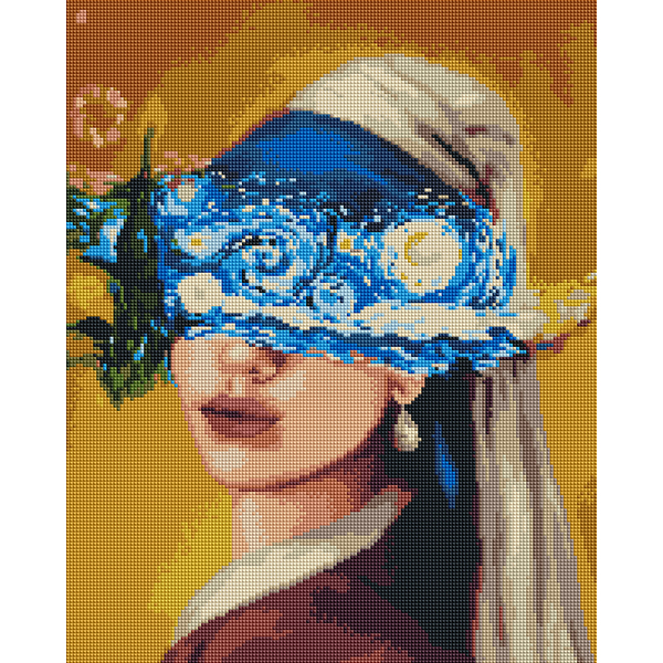 Алмазна мозаїка 40х50 - Погляд в зоряну ніч