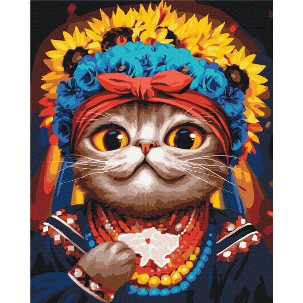 Картина по номерам Тварини, птахи та риби - Киця Авторка ©Маріанна Пащук