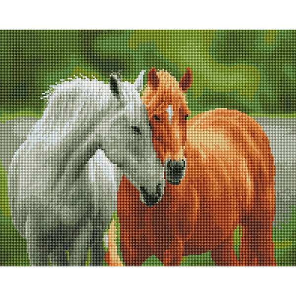 Алмазна мозаїка 40х50 - Вірність скакунів