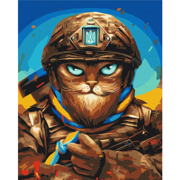 Картина по номерам Преміум картини - Мужественный Котик ©Марианна Пащук