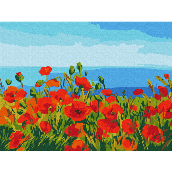 Картина по номерам Репродукції художників - Поле маков у Аржантёя. Клод Моне