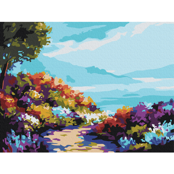 Картина по номерам Пейзажі - Квіти біля моря