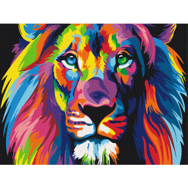 Картина по номерам Поп Арт - Веселковий лев