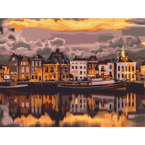 Картина по номерам Города - Вечер в Стокгольме