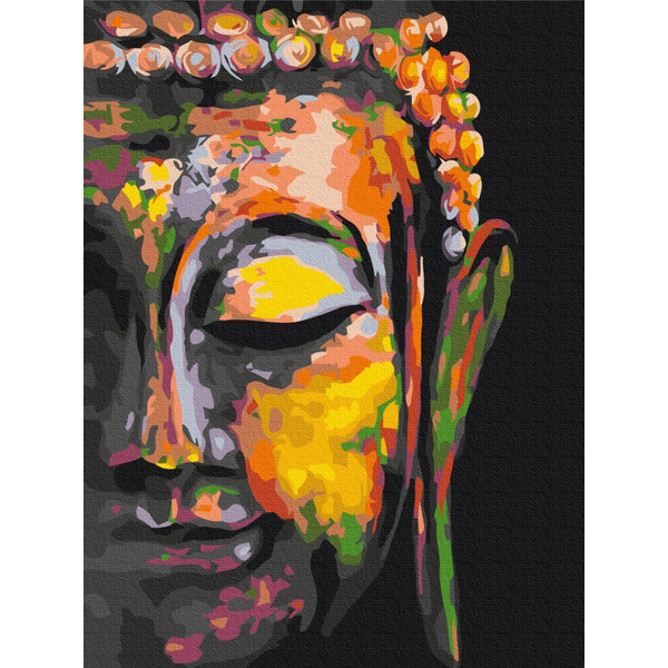 Картина по номерам Східна тематика - Разноцветный Будда