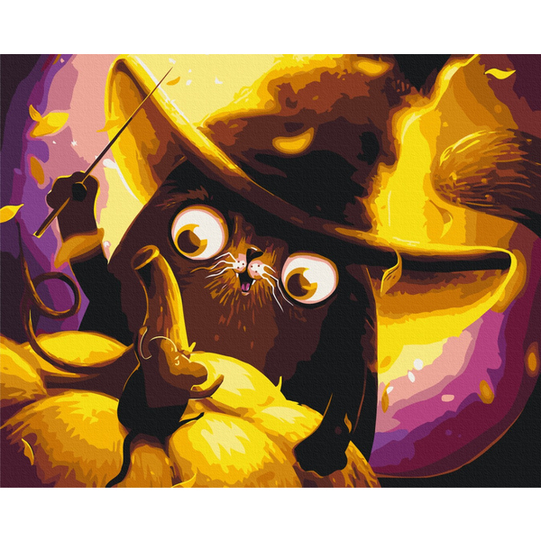 Картина по номерам Тварини, птахи та риби - Котик Волшебник ©Марианна Пащук