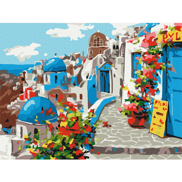 Картина по номерам Города - Літо Санторіні