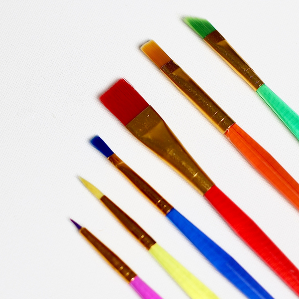 Пензлі для малювання (281) - Набір професійних нейлонових пензликів 6 шт. (в асортименті)