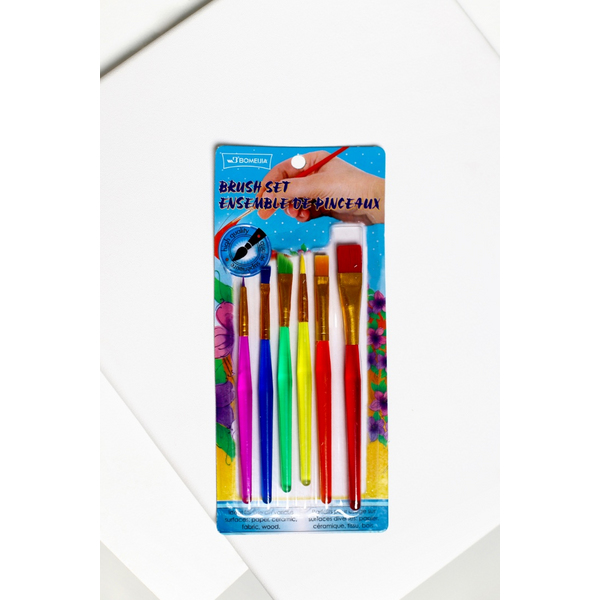 Пензлі для малювання (281) - Набір професійних нейлонових пензликів 6 шт. (в асортименті)