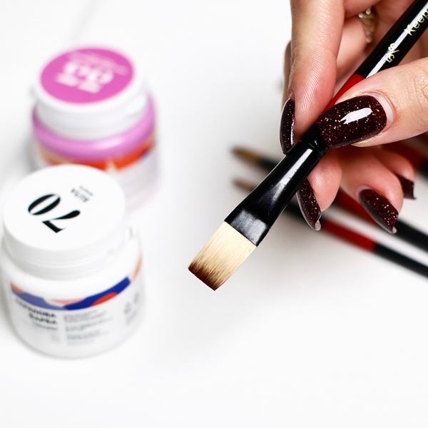 Пензлі для малювання (281) - Набор профессиональных нейлоновых кисточек 5 шт. (плоские)