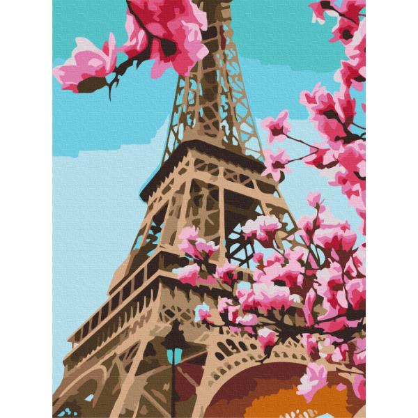 Картина по номерам Города - Сакура в Парижі
