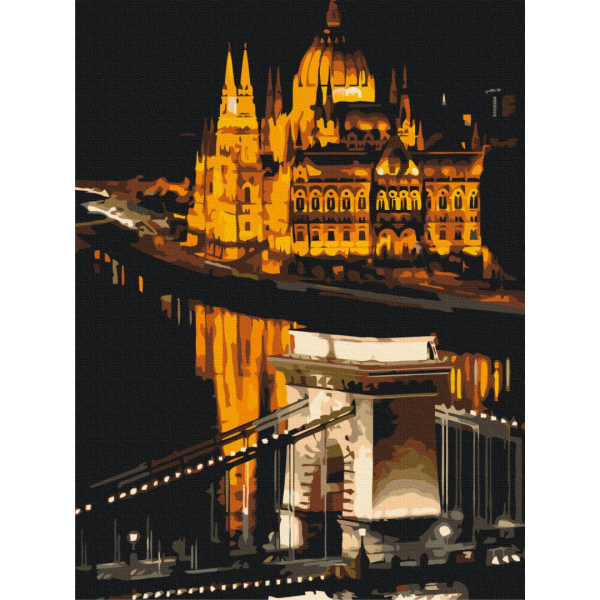 Картина по номерам Города - Нічний Будапешт