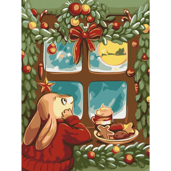 Картина по номерам Затишок, зима, Новий рік, Різдво - Казка за вікном © Olena Lazarenko