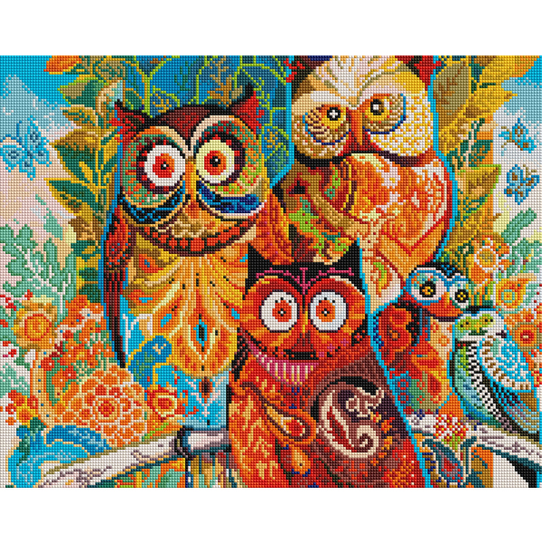 Алмазна мозаїка 40х50 - Чарівні сови