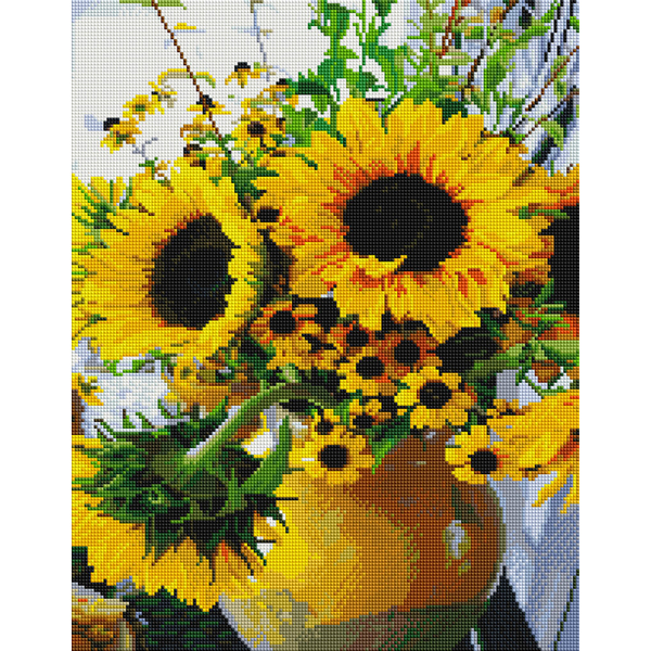 Алмазна мозаїка 40х50 - Букет соняшників
