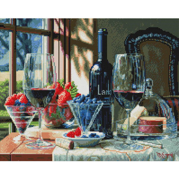 Алмазна мозаїка 40х50 - Винний десерт