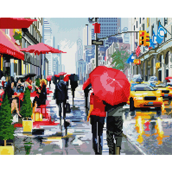 Алмазна мозаїка 40х50 - Дощ у Нью-Йорку