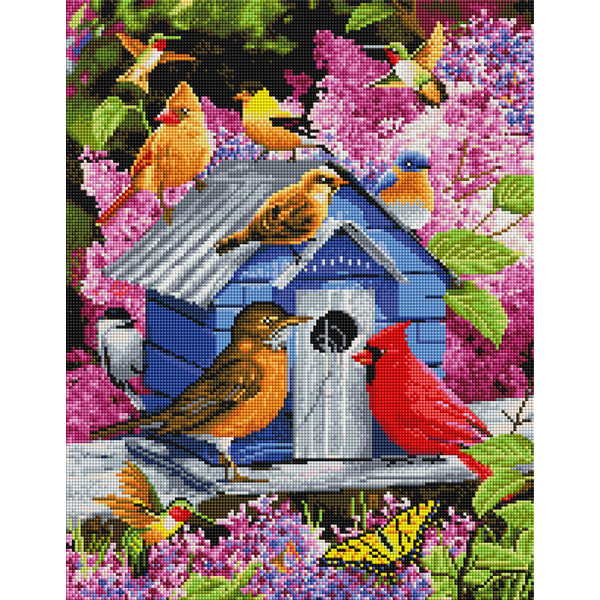 Алмазна мозаїка 40х50 - Співоча годівничка