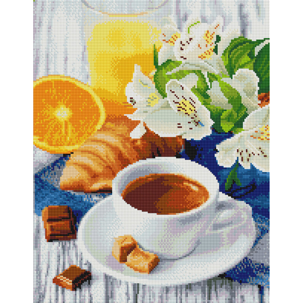 Алмазна мозаїка 40х50 - Карамельна кава