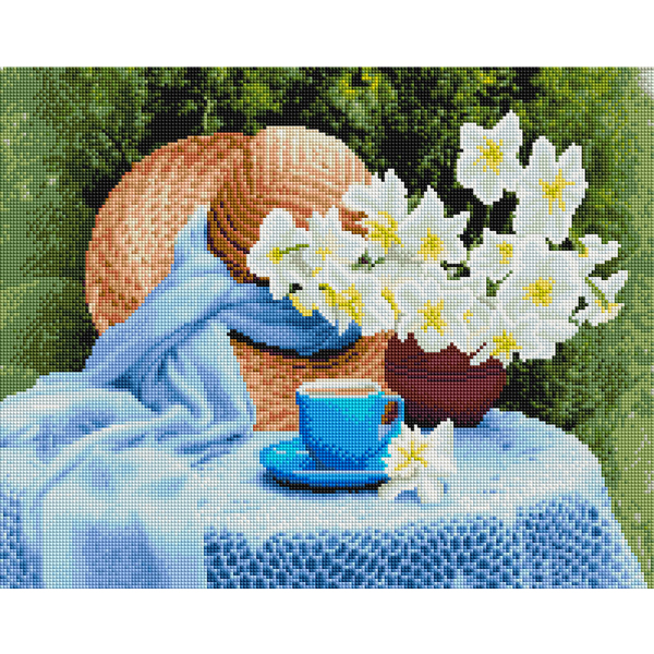 Алмазна мозаїка 40х50 - Сніданок в саду