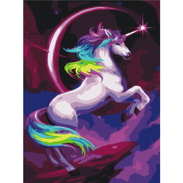Картина по номерам Поп Арт - Сказочный радужный единорог