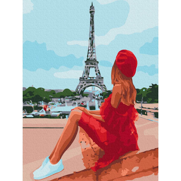 Картина по номерам Люди на картинах - Красуня в Парижі