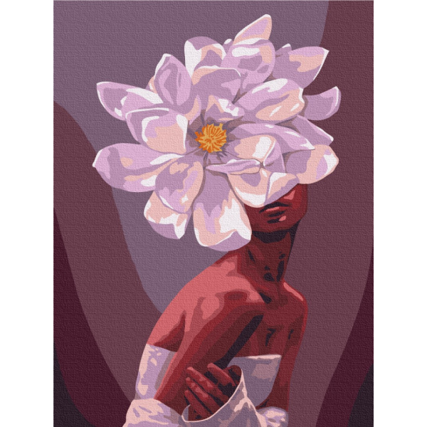 Картина по номерам Люди на картинах - В обіймах квітів