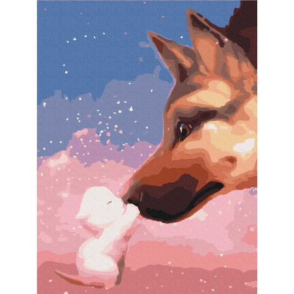 Картина по номерам Тварини, птахи та риби - Сміливий друг