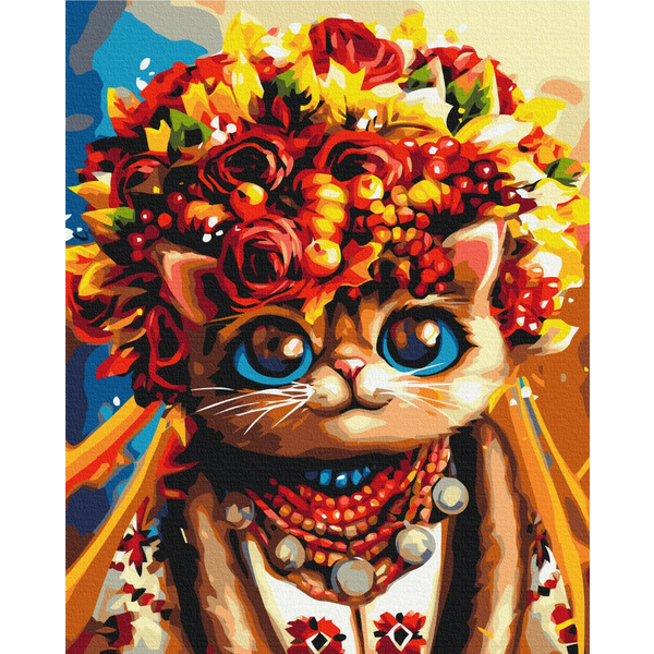 Картина по номерам Преміум картини - Осіння Киця ©Маріанна Пащук