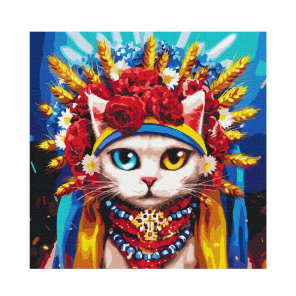 Картина по номерам Преміум картини - Киця україночка ©Маріанна Пащук
