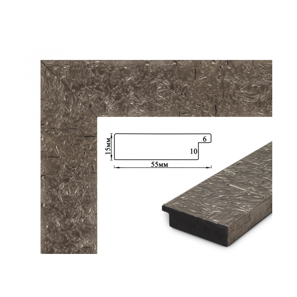 Багетні рами - Багетна рамка (бронзові хвилі, 5,5 см) 40х50