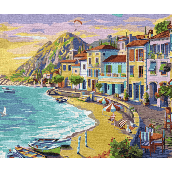 Картина по номерам Преміум картини - Приморське містечко