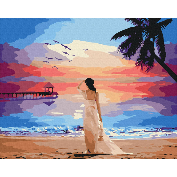 Картина по номерам Преміум картини - Тропічний світанок