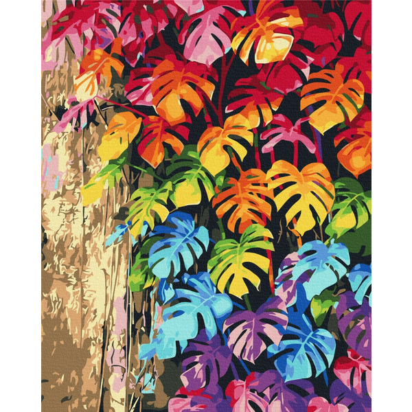 Картина по номерам Преміум картини - Цветное листья