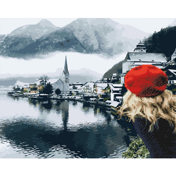 Комбінована алмазна мозаїка - Вид на Гальштат