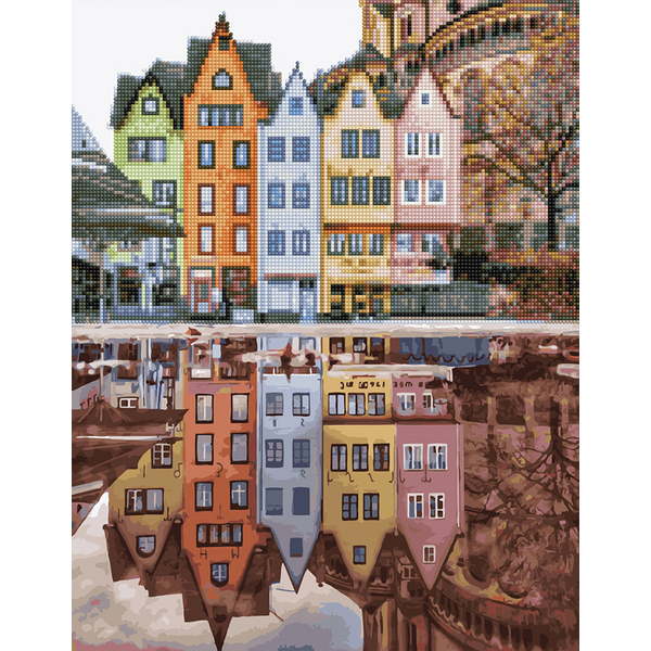 Комбінована алмазна мозаїка - Відображення Стокгольма