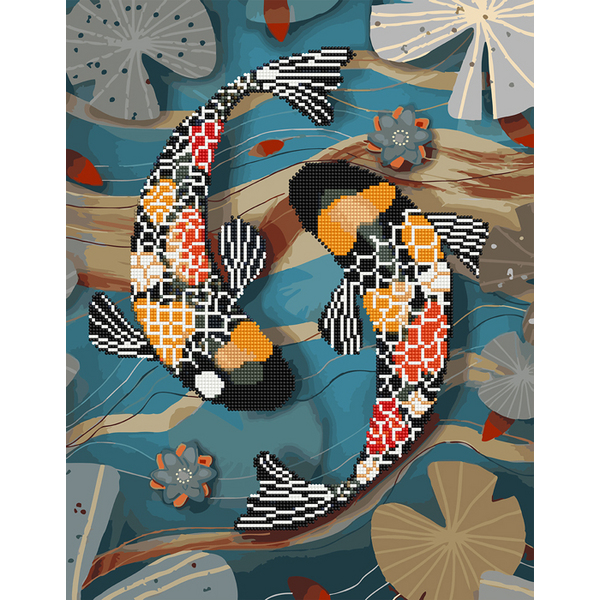 Комбінована алмазна мозаїка - Тропічні рибки
