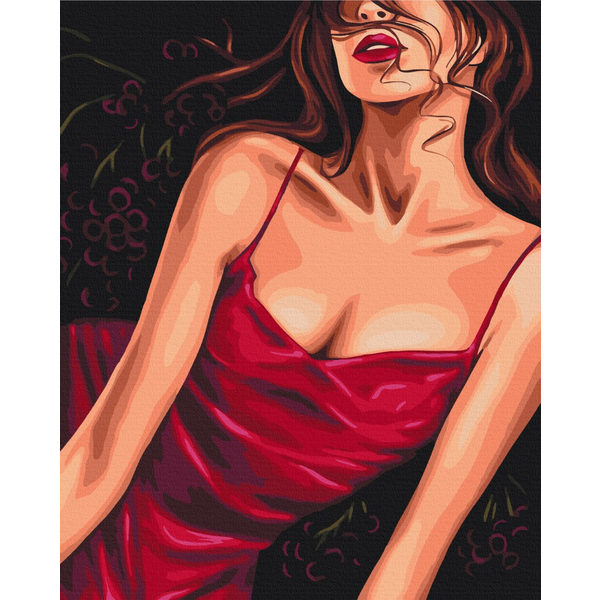 Картина по номерам Люди на картинах - Спокусливий червоний © Alla Berezovska