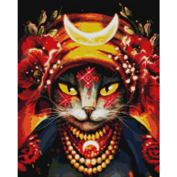 Алмазна мозаїка 40х50 - Киця Мольфарка ©Маріанна Пащук