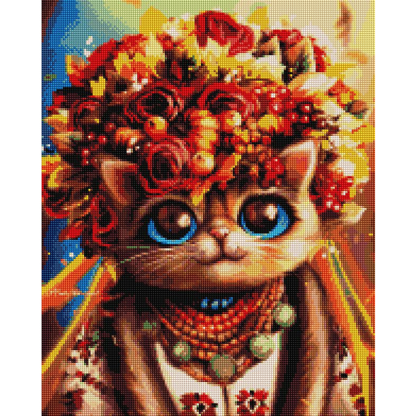 Алмазна мозаїка 40х50 - Осіння Киця ©Маріанна Пащук