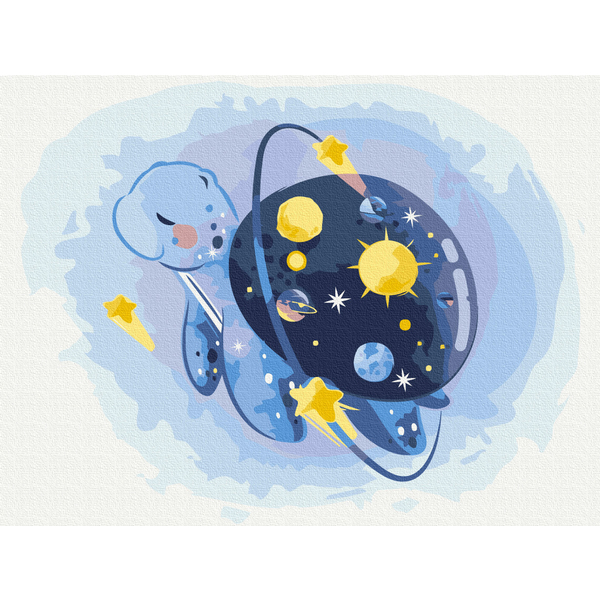 Картина по номерам Для дітей - Космічна черепашка